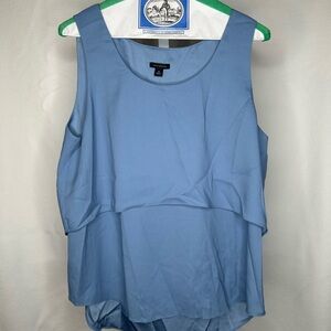 Ann Taylor Sky Blue Sleeveless Blouse